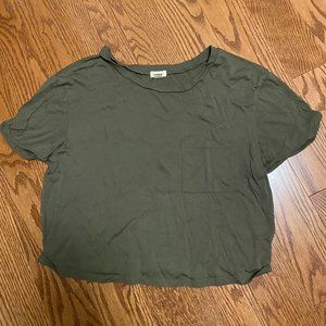 Cropped Army Green Top